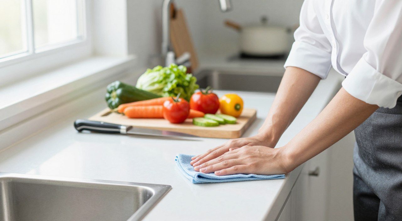 Como Manter Limpa a Bancada da Cozinha Entre as Refeições