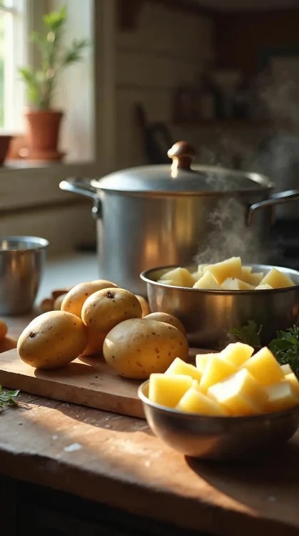 Batatas firmes em 3 passos