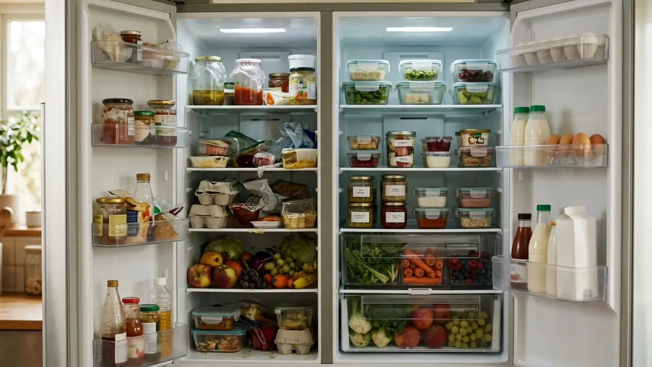 erro comum que bagunça a geladeira alimentos desorganizados como organizar geladeira corretamente