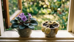 erros ao plantar violetas cuidados com violetas em vasos dentro de casa